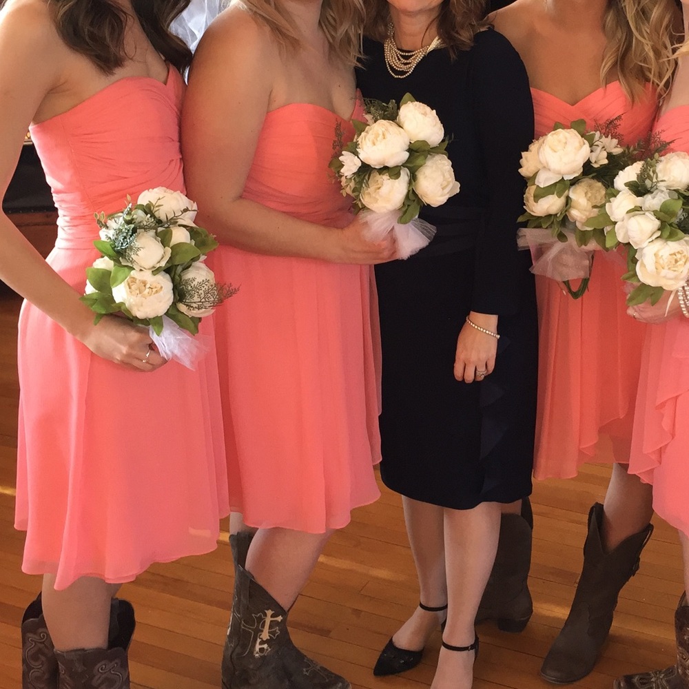 David’s Bridal bridesmaid dress F14847